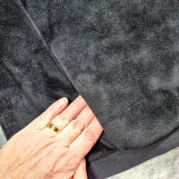 Athleta Top Girls Large Black Feelin Great 2.0 Plush Velour Sweatshirt - Picture 4 of 9